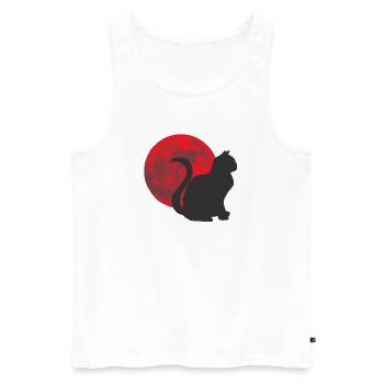 katzen design, monde - Männer Premium Bio Tank Top - Weiß - Vorne - Michal (187cm)