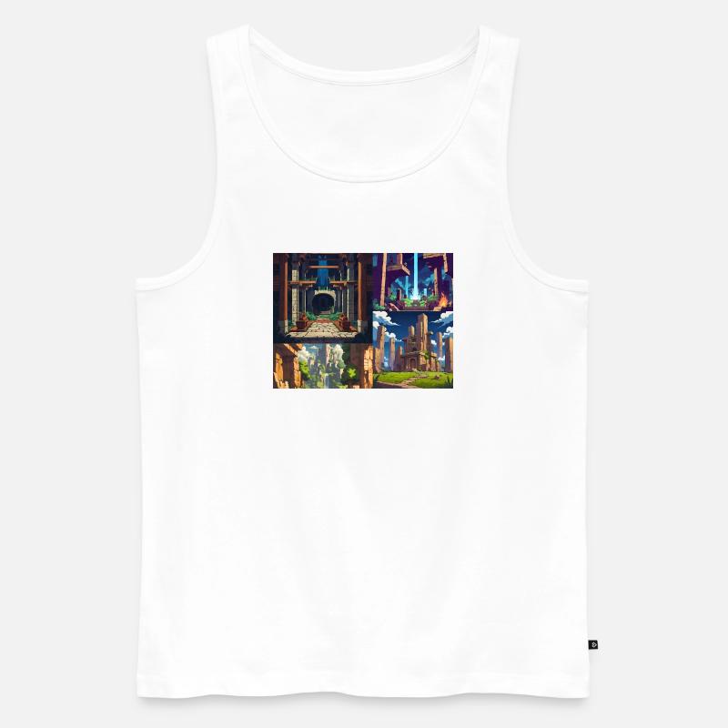 Nur noch eine Ebene - Männer Premium Bio Tank Top - Weiß