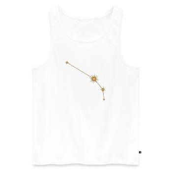 Stern Konstellation Widder Sternzeichen Sternzeichen Golden - Männer Premium Bio Tank Top - Weiß - Vorne - AI Model Male 178 light (178cm)
