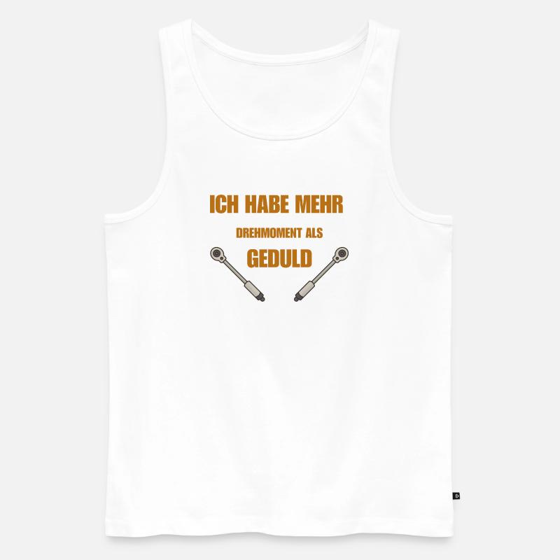 Drehmoment oder Geduld - Männer Premium Bio Tank Top - Weiß