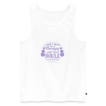 I don't need therapy, just play boules - Men's Premium Organic Tank Top - white - Front - Michal (187cm)