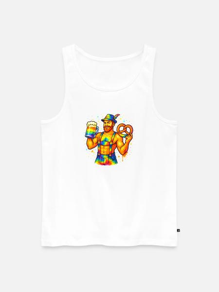 pride bavarian - Männer Premium Bio Tank Top - Weiß