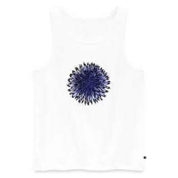 Blue Thistle Flower - Men's Premium Organic Tank Top - white - Front - AI Model Male 178 light (178cm)