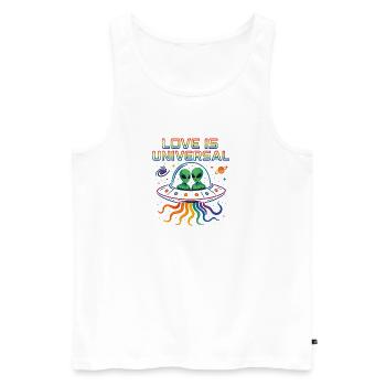 L’amour est universel - Débardeur bio Premium Homme - blanc - Devant - AI Model Male 178 light (178cm)