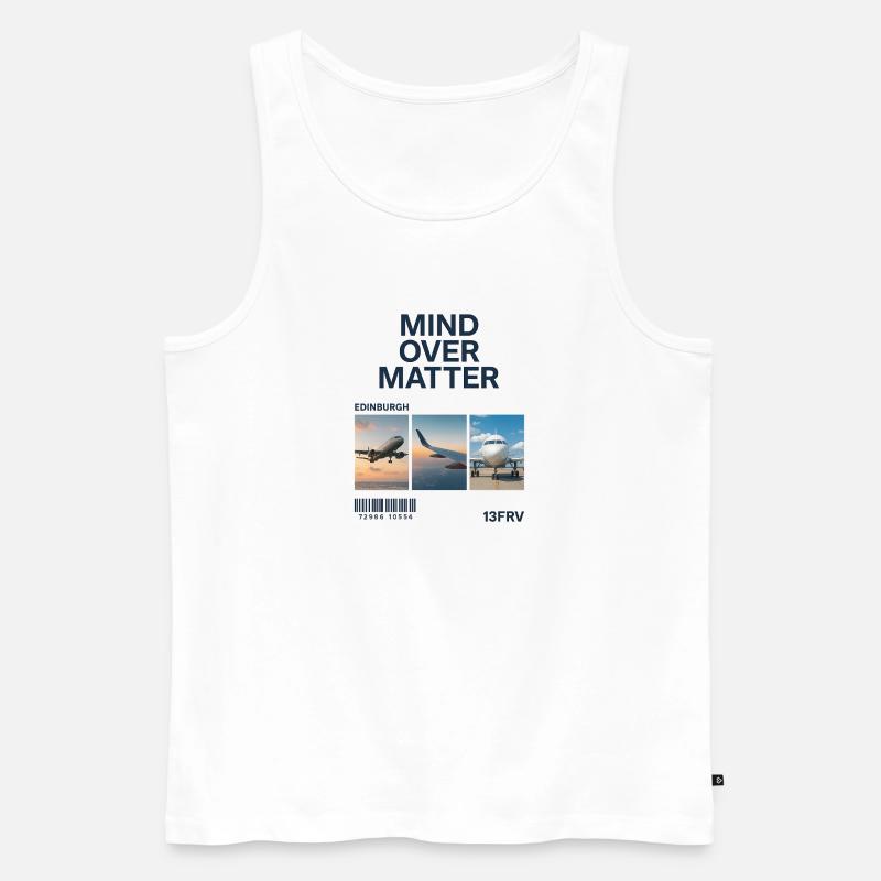 Mind Over Matter: Edinburgh Triptychon - Männer Premium Bio Tank Top - Weiß