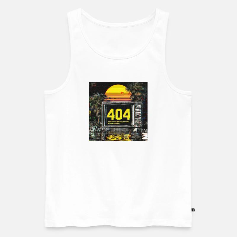 Error 404 – Motivation not found - Männer Premium Bio Tank Top - Weiß