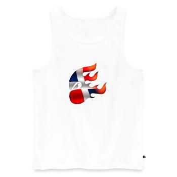 Flag of the Dominican Republic - Men's Premium Organic Tank Top - white - Front - Michal (187cm)