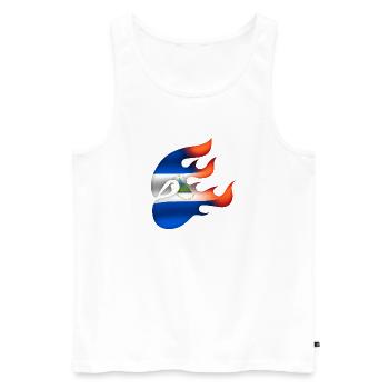Drapeau du Nicaragua - Nicaragua - Ninja - Débardeur bio Premium Homme - blanc - Devant - Michal (187cm)