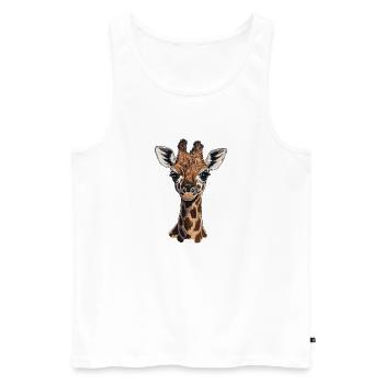 Giraffe - Männer Premium Bio Tank Top - Weiß - Vorne - Michal (187cm)