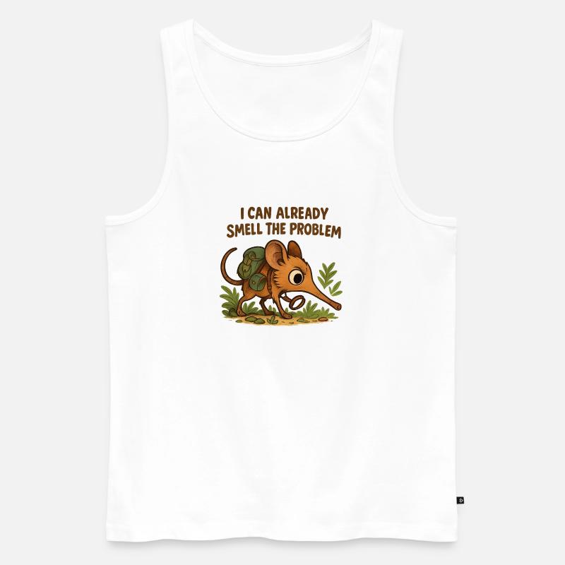 Rüsselhündchen - smell the problem funny animal - Männer Premium Bio Tank Top - Weiß