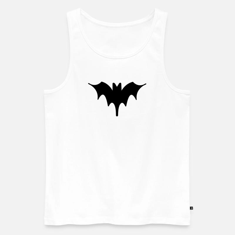 Fledermaus Halloween Kunst 3 - Männer Premium Bio Tank Top - Weiß