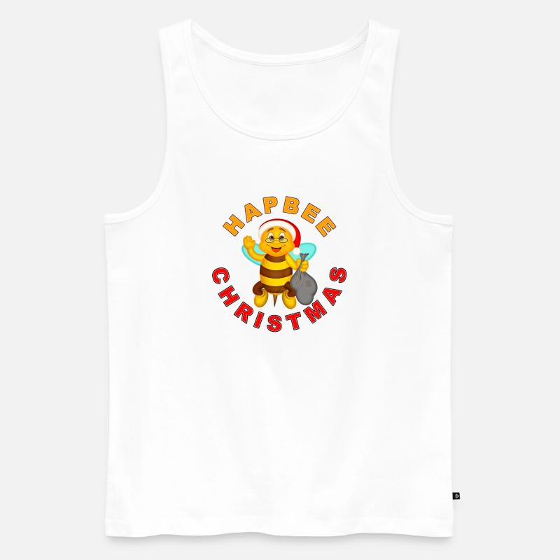 HAPBEE Weihnachten mit Text - Männer Premium Bio Tank Top - Weiß