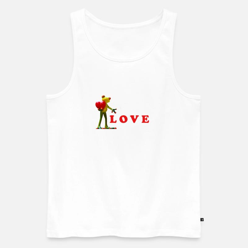 Liebe Samen mit bunten Samen - Männer Premium Bio Tank Top - Weiß