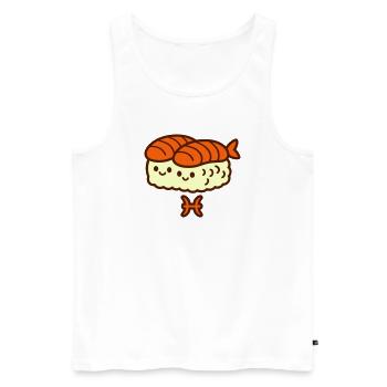 Fische Sternzeichen Foodie - Männer Premium Bio Tank Top - Weiß - Vorne - AI Model Male 178 light (178cm)
