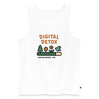 Digital Detox Nature Illustration - Men's Premium Organic Tank Top - white - Front - Michal (187cm)