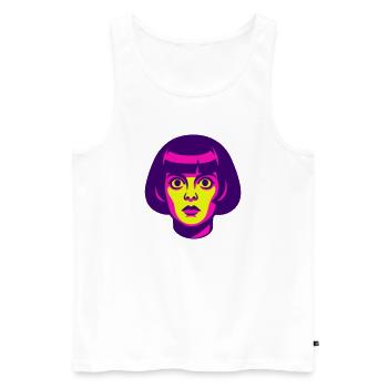 Hypno Beauty 60s - Men's Premium Organic Tank Top - white - Front - AI Model Male 178 light (178cm)