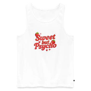 sweet but psycho / y2k design - Männer Premium Bio Tank Top - Weiß - Vorne - Michal (187cm)