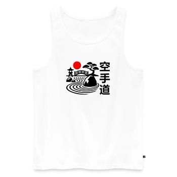 Karate Nature - Men's Premium Organic Tank Top - white - Front - AI Model Male 178 light (178cm)