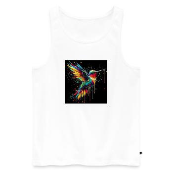 hummingbird - Men's Premium Organic Tank Top - white - Front - Michal (187cm)