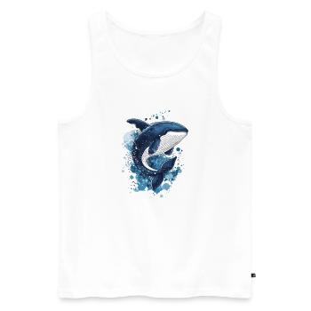 baleine - Débardeur bio Premium Homme - blanc - Devant - Michal (187cm)