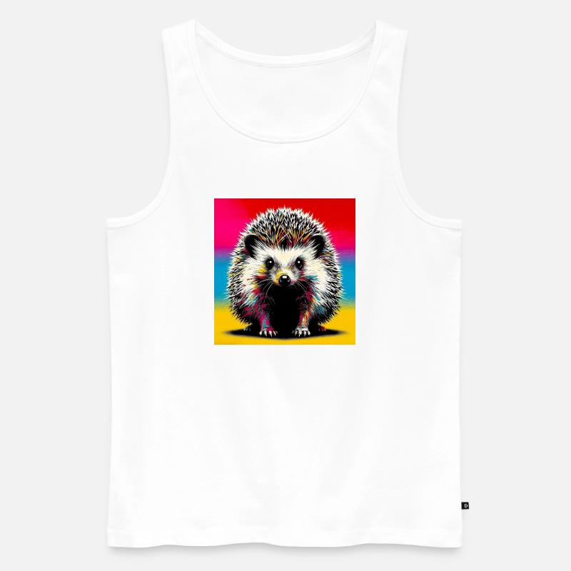 Igel - Männer Premium Bio Tank Top - Weiß