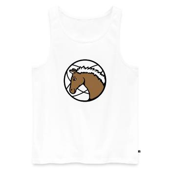 Pferd Süß Pony Fohlen Pferdemädchen Niedlich Comic - Männer Premium Bio Tank Top - Weiß - Vorne - AI Model Male 178 light (178cm)