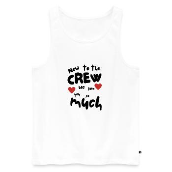 New to the crew - Männer Premium Bio Tank Top - Weiß - Vorne - Michal (187cm)