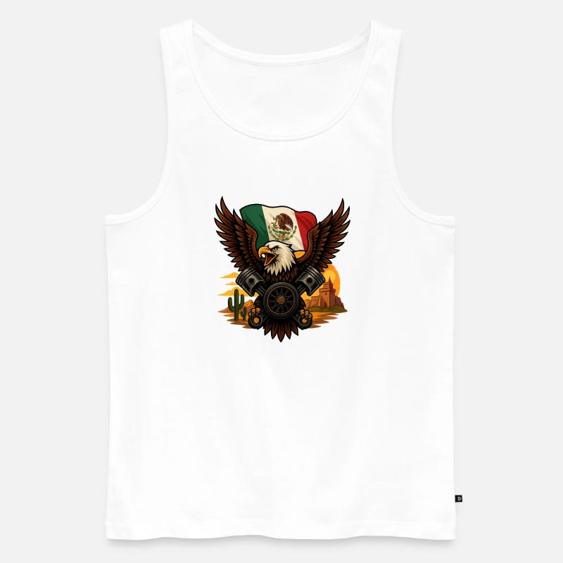 Eagle Rider – Wilder Straßengeist - Männer Premium Bio Tank Top - Weiß