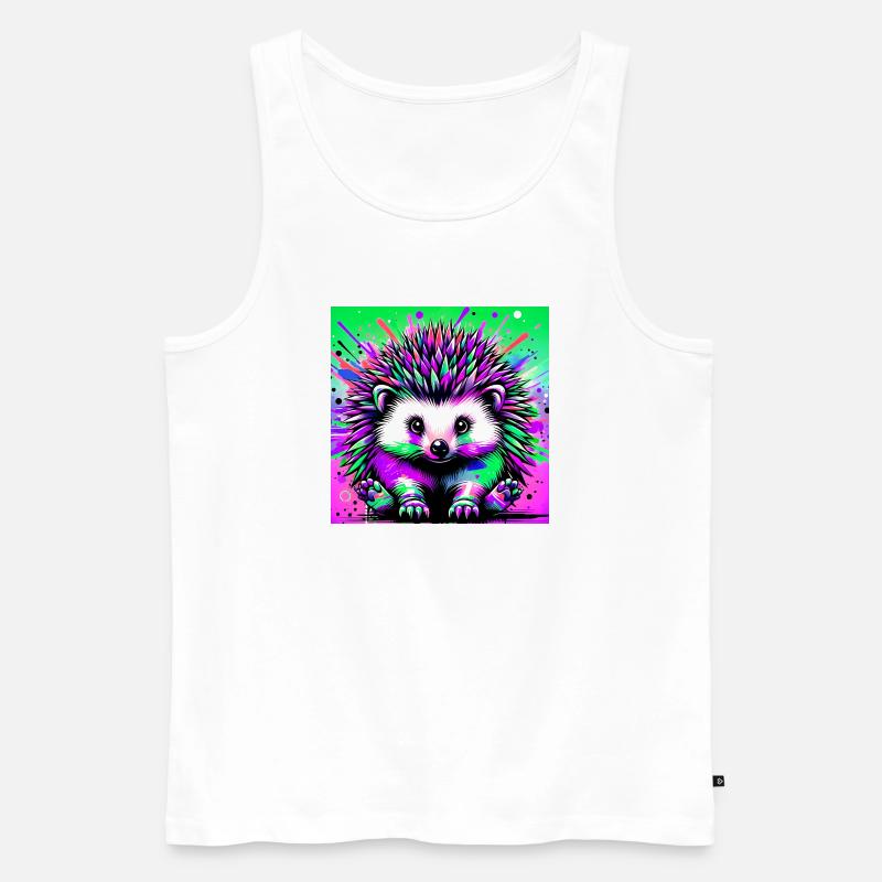 Igel - Männer Premium Bio Tank Top - Weiß