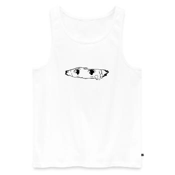 It’s not a cartoon – Anime Fan Art - Men's Premium Organic Tank Top - white - Front - Michal (187cm)