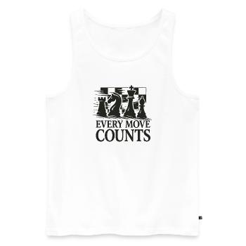 Strategic Chess Artwork - Men's Premium Organic Tank Top - white - Front - AI Model Male 178 light (178cm)