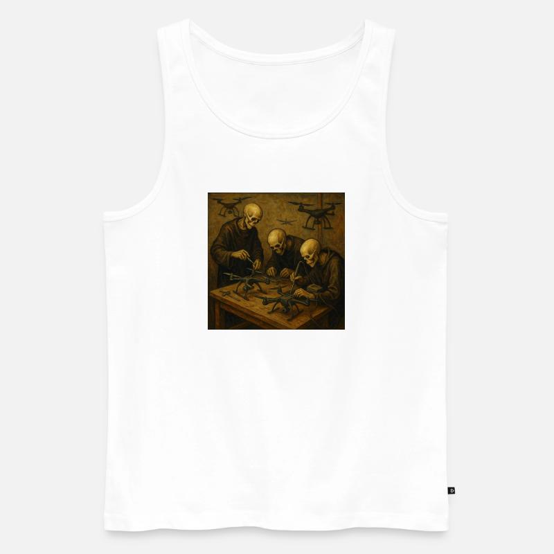 Drohnen-Workshop des Todes - Männer Premium Bio Tank Top - Weiß