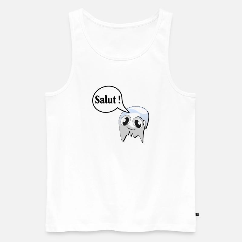 Hallo Phantom - Männer Premium Bio Tank Top - Weiß