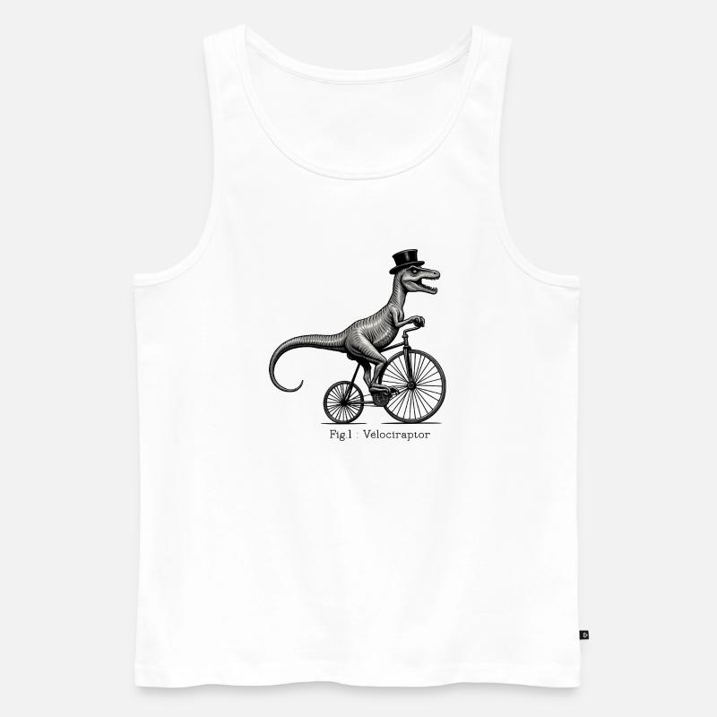 Velociraptor - Men's Premium Organic Tank Top - white