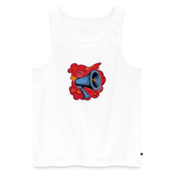 Graffiti speaker with vibrating explosions - Men's Premium Organic Tank Top - white - Front - Michal (187cm)