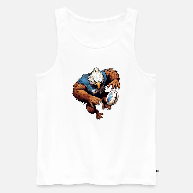 Eagle Rugby - Men's Premium Organic Tank Top - white