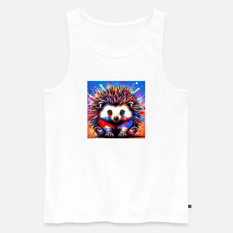 Igel - Männer Premium Bio Tank Top - Weiß