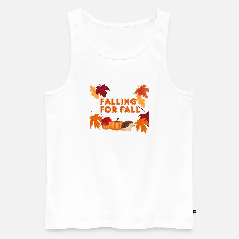 Falling Fall - Männer Premium Bio Tank Top - Weiß