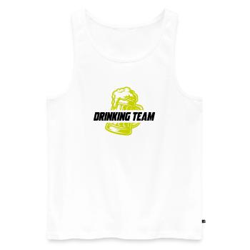 Drinking Team Bier - Männer Premium Bio Tank Top - Weiß - Vorne - Michal (187cm)