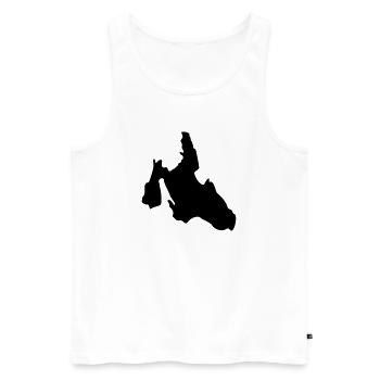 Cephalonia - Men's Premium Organic Tank Top - white - Front - AI Model Male 178 light (178cm)
