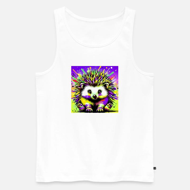 Igel - Männer Premium Bio Tank Top - Weiß