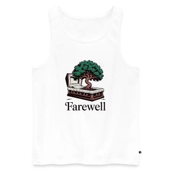 Memorial Tree of Life Design - Men's Premium Organic Tank Top - white - Front - Michal (187cm)
