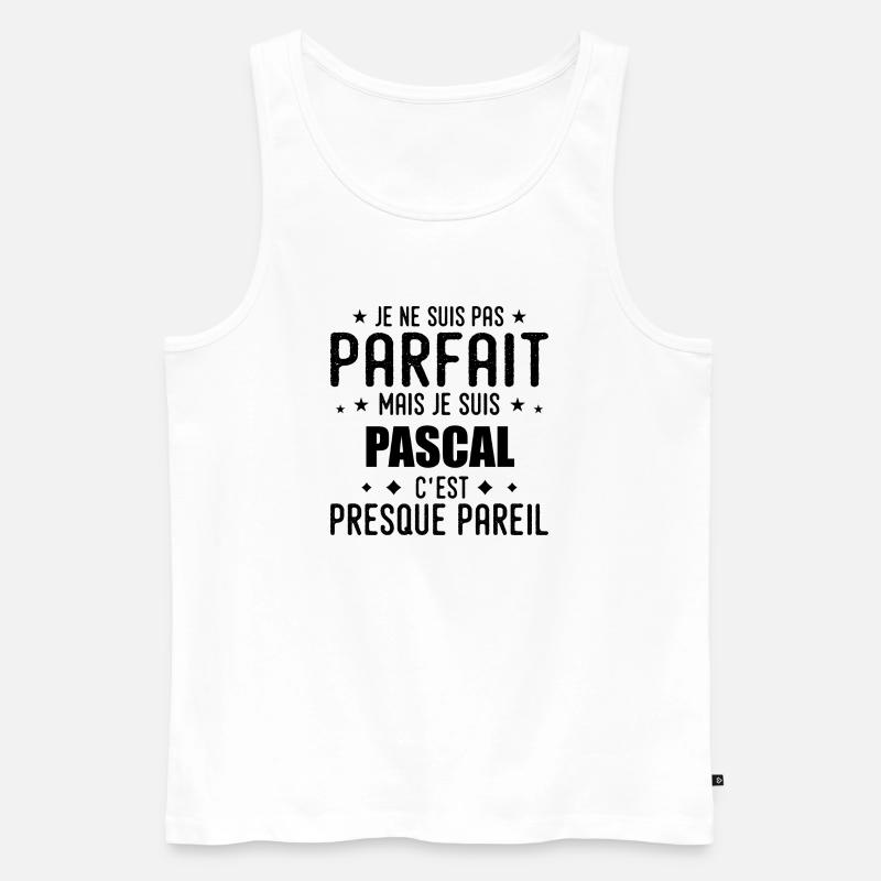 Pascal: authentisch, unvollkommen, oberflächlich, perfekt - Männer Premium Bio Tank Top - Weiß