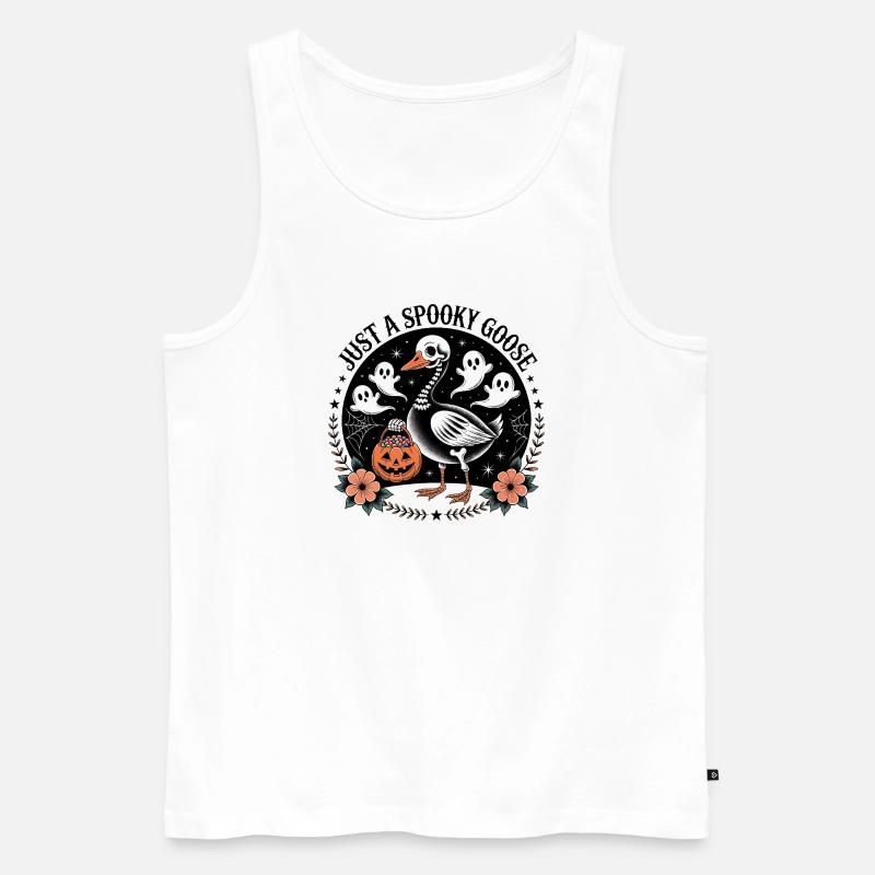 Nur eine gruselige Gans - Männer Premium Bio Tank Top - Weiß