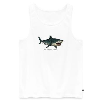 Galeocerdo cuvier Tigerhai Design - Männer Premium Bio Tank Top - Weiß - Vorne - AI Model Male 178 light (178cm)