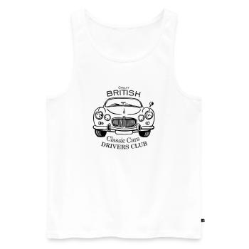 GB Classic Cars Driver Club - Männer Premium Bio Tank Top - Weiß - Vorne - Michal (187cm)