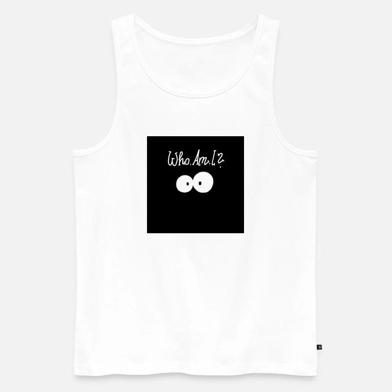 Wer bin ich? - Männer Premium Bio Tank Top - Weiß