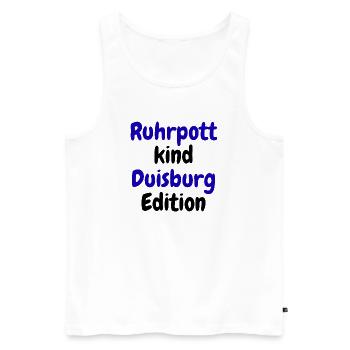 Ruhrpott Kind - Édition Duisbourg - Débardeur bio Premium Homme - blanc - Devant - Michal (187cm)