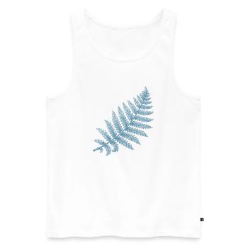 Fern Silhouette Design for Nature Lovers - Men's Premium Organic Tank Top - white - Front - Michal (187cm)