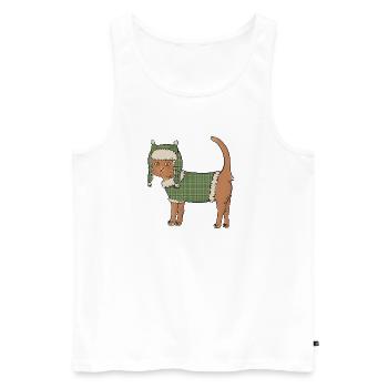 Chat-pka - Männer Premium Bio Tank Top - Weiß - Vorne - AI Model Male 178 light (178cm)